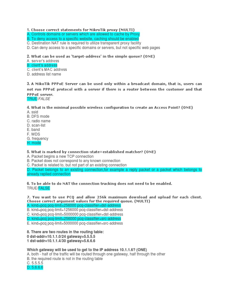Latihan Soal Mtcna Ip Address Router Computing