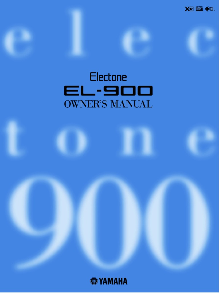 Yamaha Electone EL-900 Owner - S Manual | PDF | Electrical