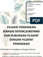 FILSAFAT PENDIDIKAN SEBAGAI SISTEM DAN SUBSTANSI