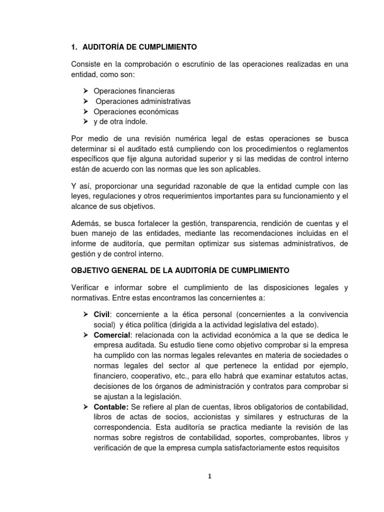 Auditoría de Cumplimiento en Bolivia | PDF | Auditoría | Contralor