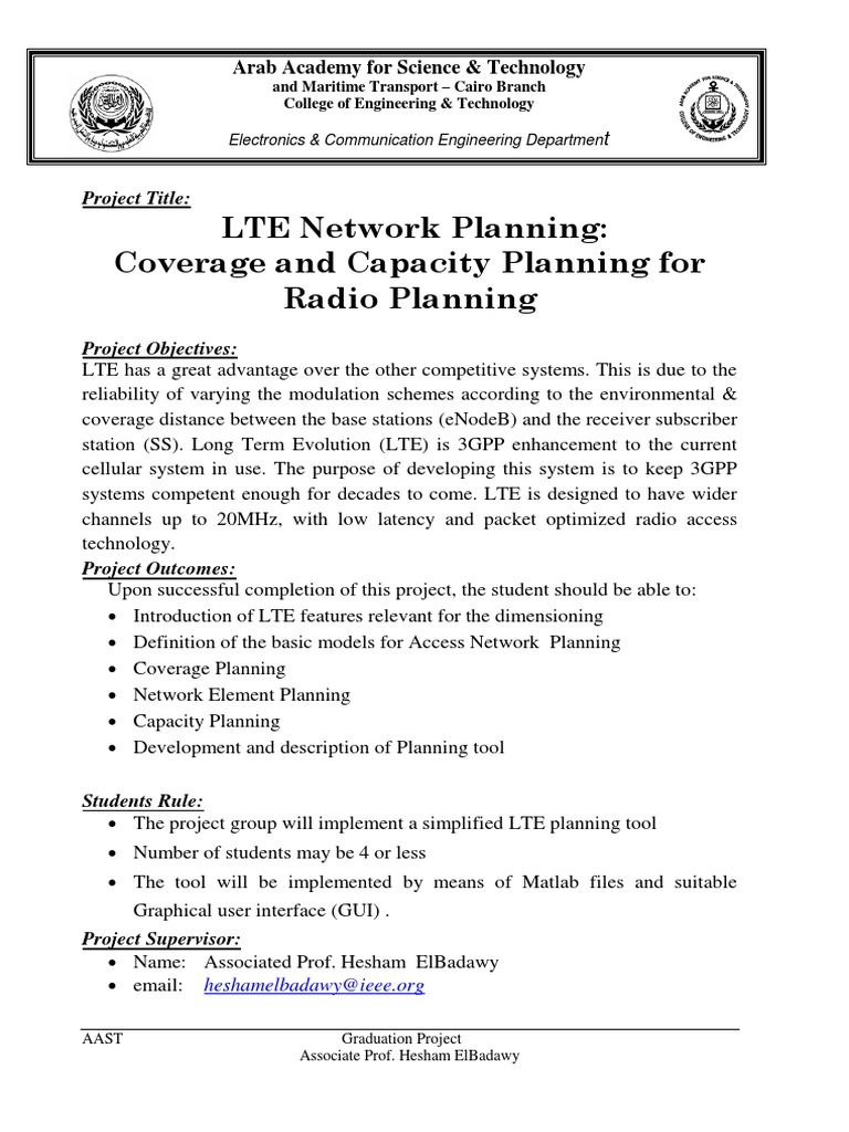 LTE Network Planning Coverage and Capaci PDF | PDF | Art