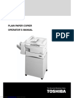 Plain Paper Copier Operator S Manual: The Document Business Class