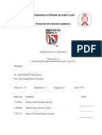 Determinación espectrofotométrica de cromo (VI) en muestra P-01