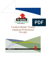 Certified Mobile Testing (Appium) Professional VS-1425