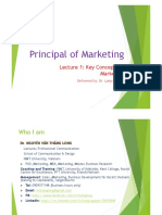 Principal of Marketing: Lecture 1: Key Concepts in Marketing
