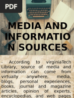 Media and Informatio N Sources