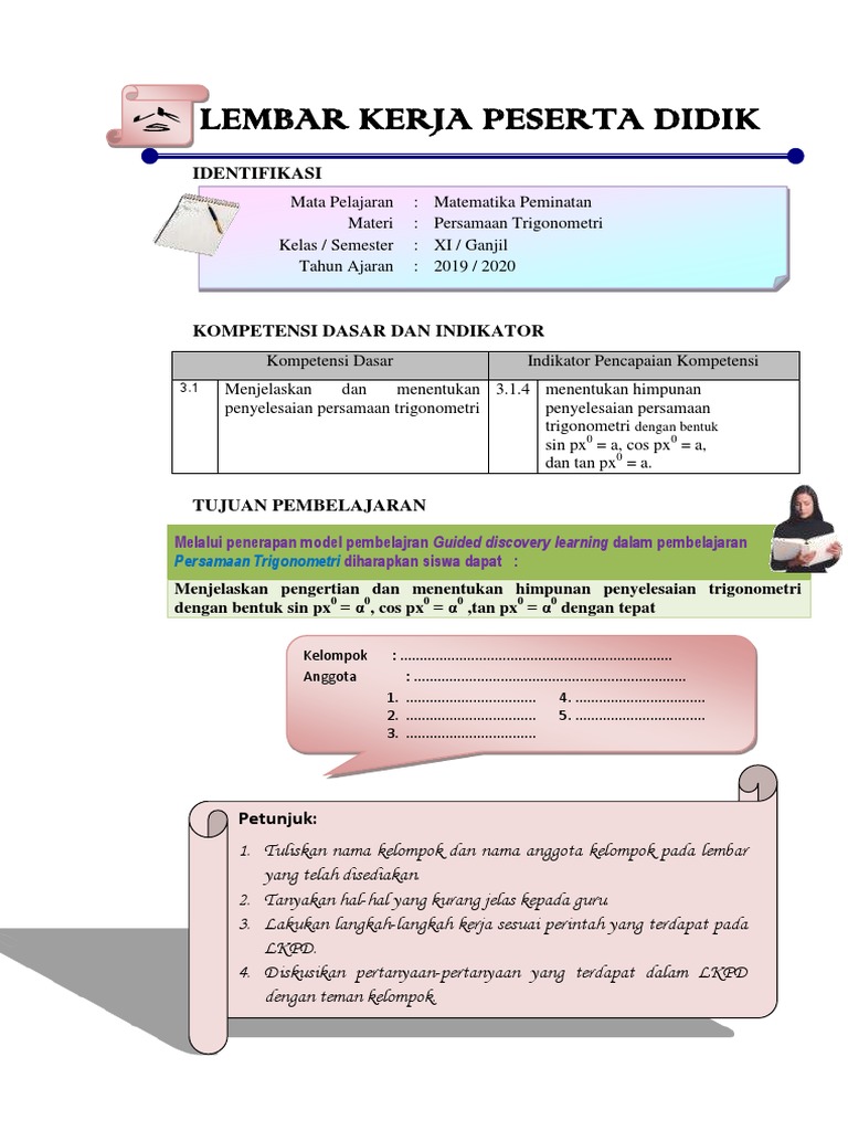 Persamaan Trigonometri Berbentuk Sin Px A Cos Px A Tan Px A