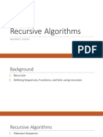 Recursive Algorithms