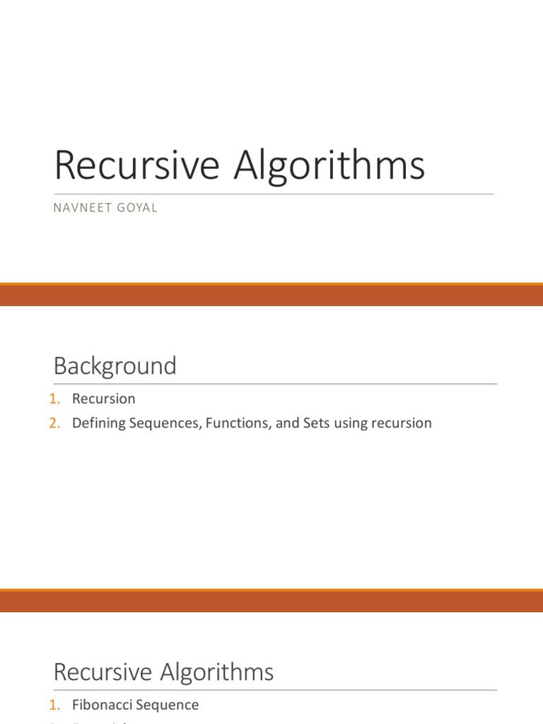 Recursive Algorithms | PDF | Maxima And Minima | Applied Mathematics
