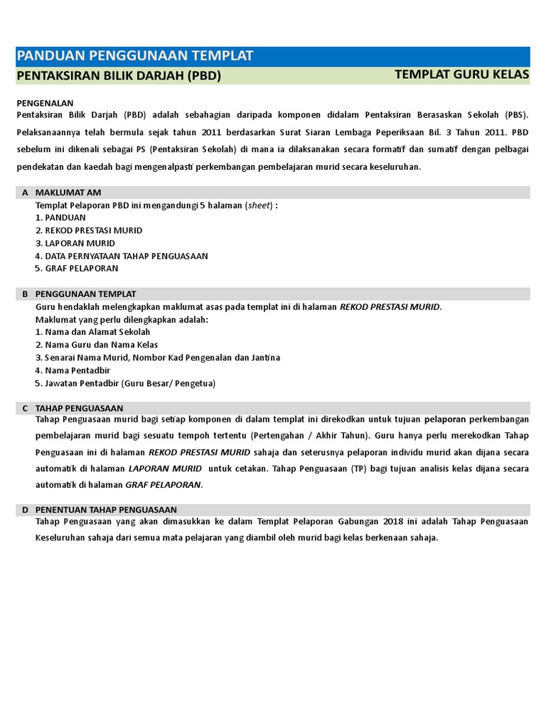 1c Templat Pelaporan Pbd Tahun 1 V3 0 Matematik Pages 1 4 Flip Pdf Download Fliphtml5
