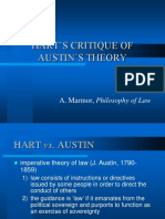 Hart'S Critique of Austin'S Theory: Literature: A. Marmor, Philosophy of Law