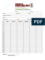 OJT Daily Attendance Sheet