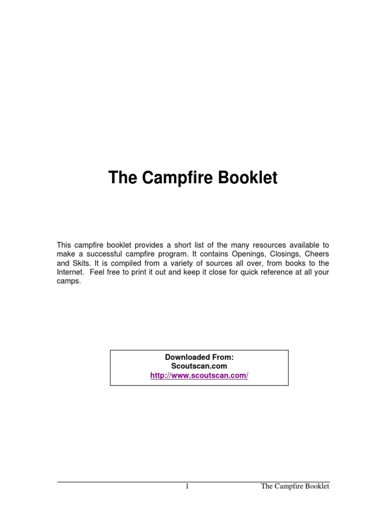 The Campfire Booklet: Downloaded From | PDF | Applause | Nature