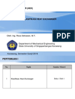 Heat Exchanger (Hex) : Oleh: Ing. Reza Setiawan, M.T