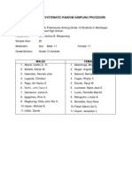 Probability Systematic-Random Sampling Procedure