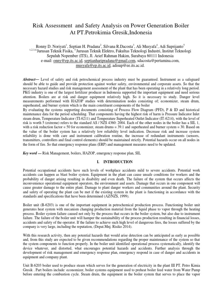 Risk Assessment & Analysis | PDF | Boiler | Reliability Engineering