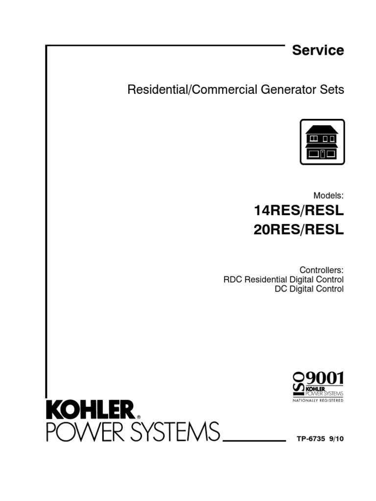 14 - 20res Kohler Home Generator, PDF