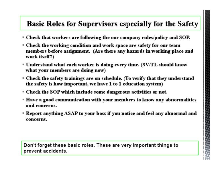 Roles of Supervisors | PDF