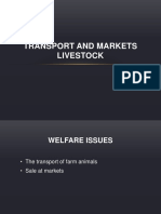 Livestock Transport and Market Welfare Issues
