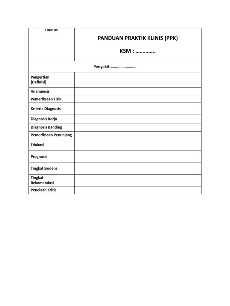Template PPK, Pak, Pakf, Pag | PDF