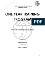 Training Program for Volleyball