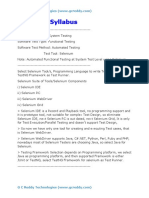 Selenium Syllabus PDF
