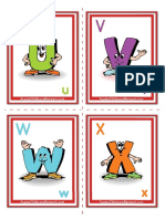 Flash Cards Alphabets UVWX PDF