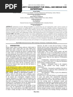 Information Security Management for Small and Medium Size Enterprises