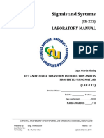 DFT and Fourier Transform Lab Using MATLAB