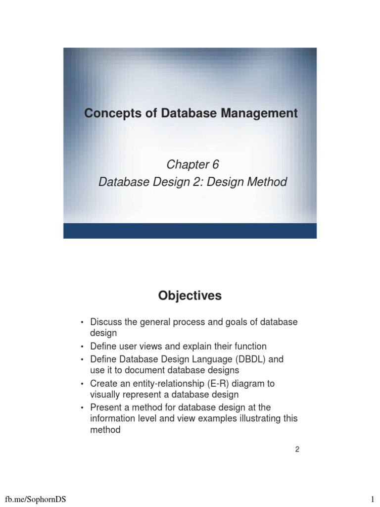 Database System Chapter 2 Database Design 2 Design Method Pdf