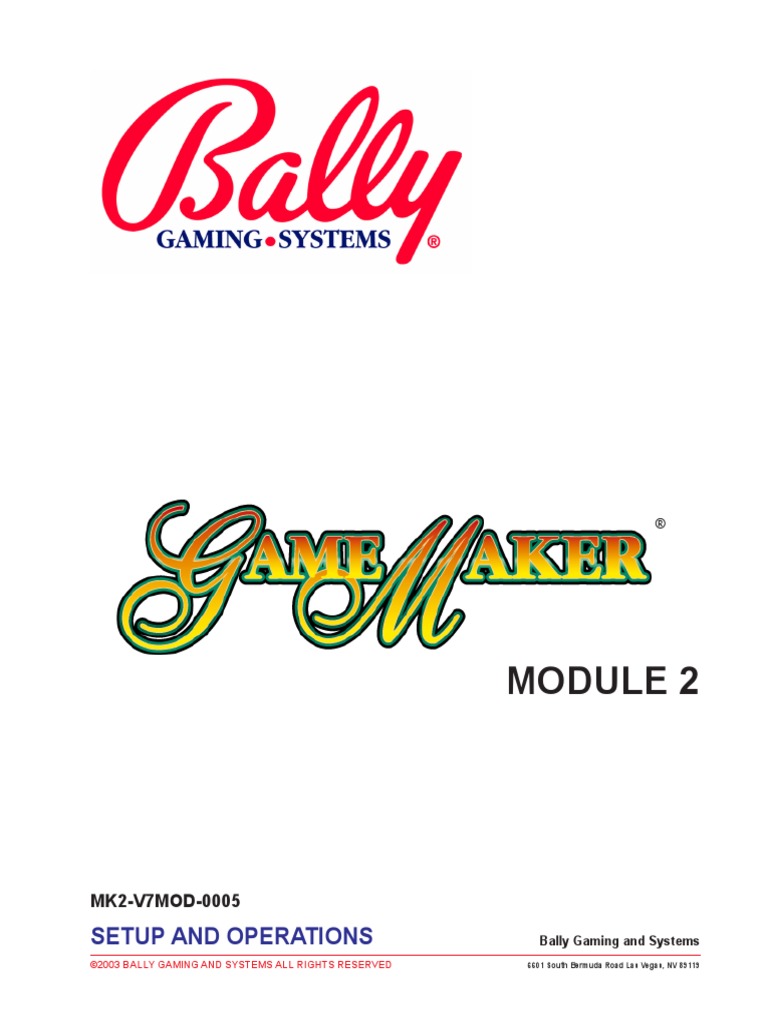 Bally GameMaker Setup PDF | PDF | Amplifier | Electrical Connector