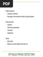 Optoelectronic Detectors: Outline