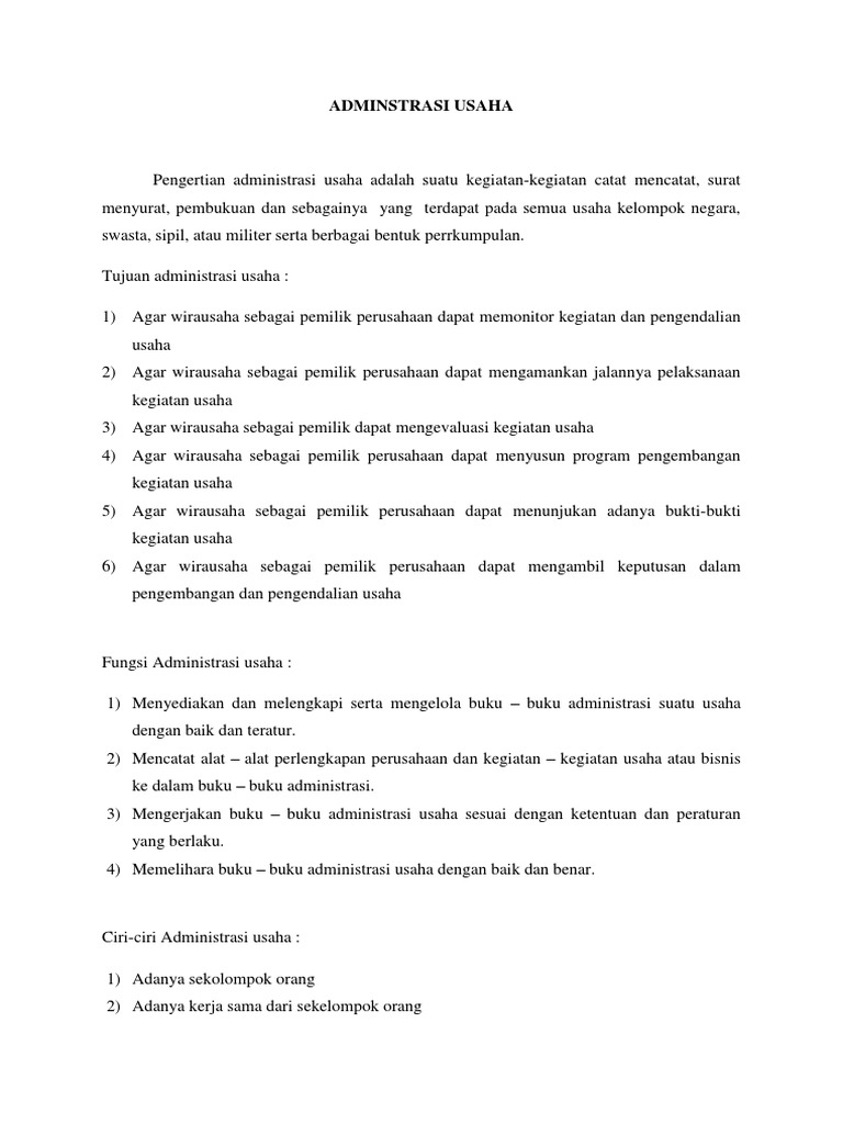 Administrasi Usaha