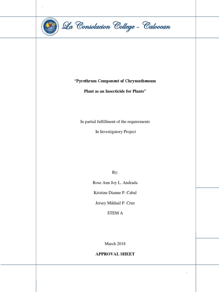 Pyrethrum Component of Chrysanthemum Plant As An Insecticide For Plants