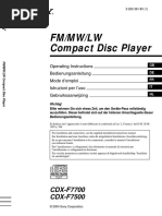 FM MW LW Compact Disc Player: CDX-F7700 CDX-F7500