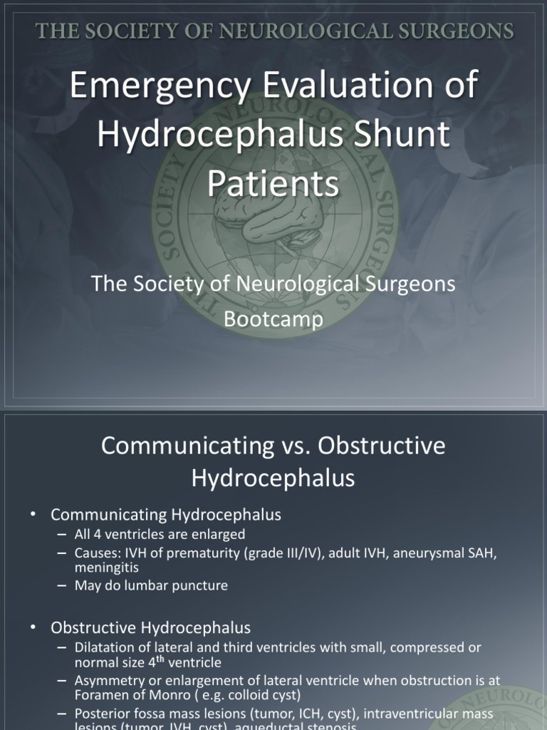 Hydrocephalus Pptx Cerebrospinal Fluid Neurology