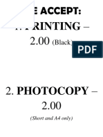 Printing & Photocopy Services Available