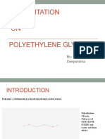 Presentation ON Polyethylene Glycol: By-Deepshikha