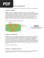 DBMS Interview Questions