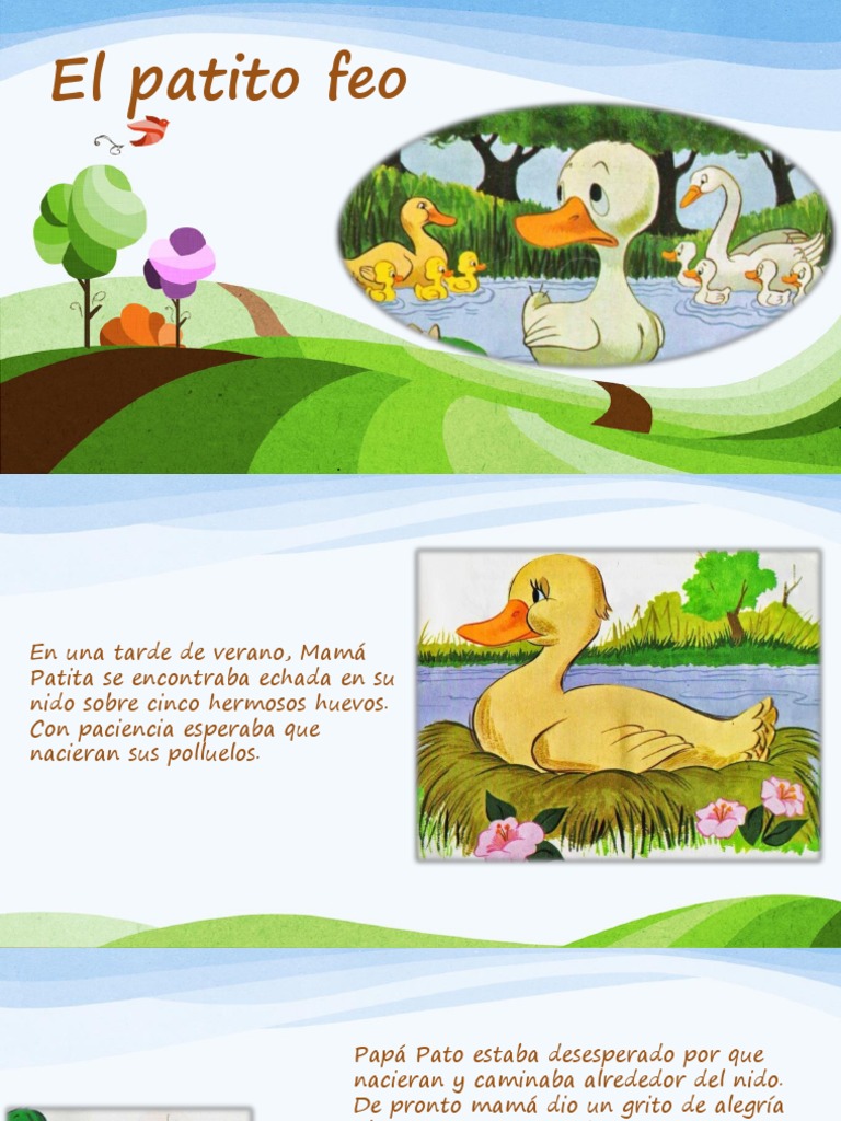 El Patito Feo: Un Cuento Clásico | PDF | Poesía, image size:768x1024