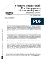 La Historia Empresarial - Una Dimensión para La Formación de Jóvenes Emprendedores PDF