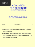 Acoustics For Designers: S. Rajagopalan PH.D