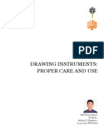 Drawing Instruments: Proper Care and Use: Gaviola, Hans I. BS Arch 1 AR1131/D Graphics 1 12:30-4:30 MW H700