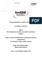 Universidad Abierta y A Distancia de México Edgar Jesús Sánchez Galicia Licenciatura en Derecho