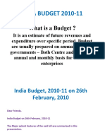 INDIA BUDGET 2010-11: What Is A Budget ?