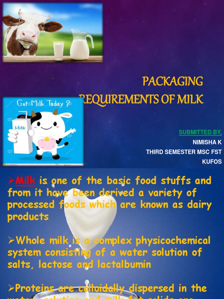 Milk Packaging Requirements Guide | PDF | Milk | Paperboard