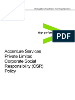 Accenture Services Private Limited CSR Policy 2015 PDF