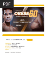 Obese 60 Nutrition Plan by Guru Mann