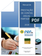 Manual de PRESTAÇÃO DE CONTAS ANUAL PARTIDÁRIA 2018