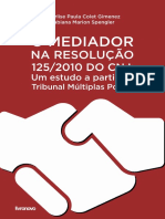 39 Livro - o Mediador Na Resolucao 125 PDF